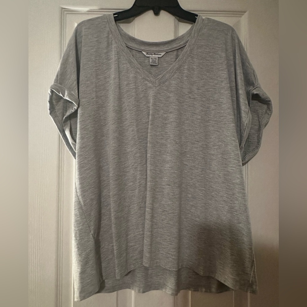 Tommy Bahama Heather Gray V-Neck Tee